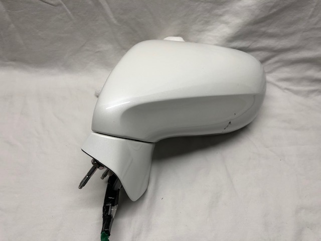 White Passenger Side Car Mirror